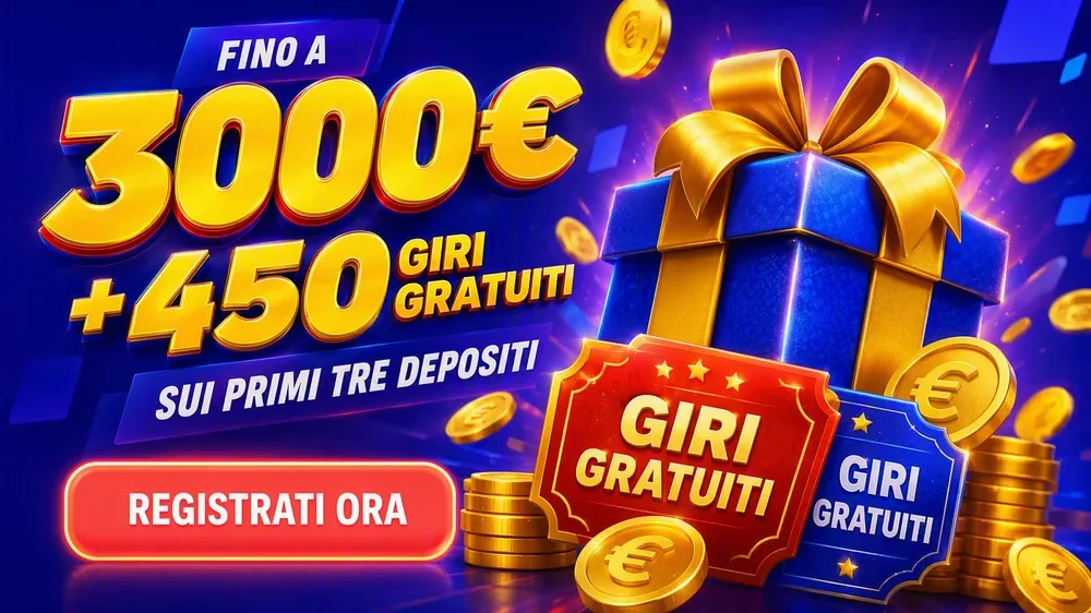 pacchetto regalo con monete euro e giri gratuiti
